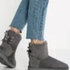 Ugg Mini Bailey Bow - Classic Ankle Boots - Grey -Trade INN 0aea6ffe357c442296ee7598f2385269