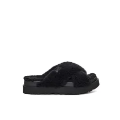 Ugg Fuzz Sugar Cross Slide Slippers